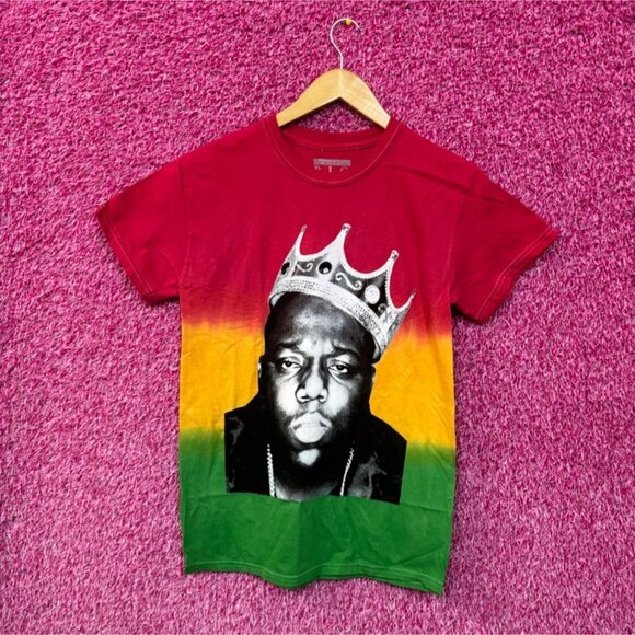 The Notorious BIG King of New York Rap Tricolor Dip-Dye Small - Picture 1 of 4